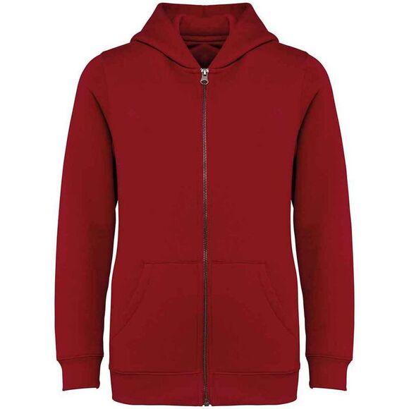 Native Spirit Childrens/Kids Full Zip Hoodie / Hibiscus Red